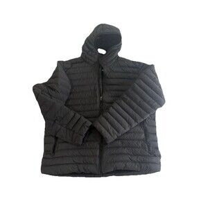 The North Face XXL Men's Stretch Hoodie Dark Gray Black Goose Down Jacket Coat
